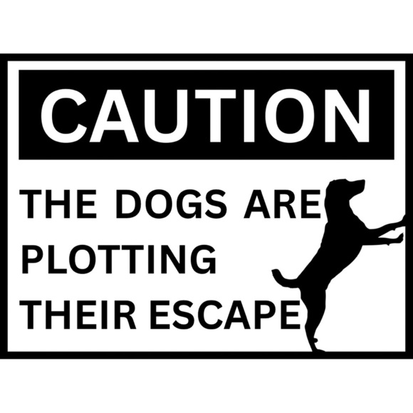 NWT Dog Warning Glass Door Decal – Black, 8x11in - Picture 2 of 5